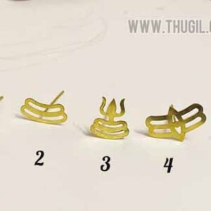 Solam Brass Tripundra Symbol Vibuthi Pattai Stamp Stencil 1 inches