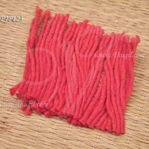 Red Thiri Vilakku Panju Cotton Jyot sigappu Wick - 200 pieces