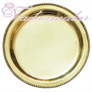 Floral edge Brass Pooja Thali