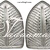 11" Stainless steel thamboolam plates in leaf design - 2 plates