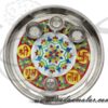 Meenakari design steel thamboolam plates for puja