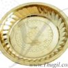 10" Ritual Brass Plate with Carved Ganesha