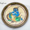 Meenakari style Baby Krishnan design steel thamboolam plates 7 inches