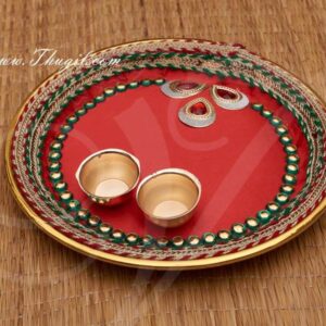 7.5" Plastic Thamboolam Plates Buy Now