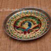 8 inches Peacock Design Steel Thamboolam Meenakari Plate