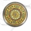 Meenakari Flower Design Plate Steel Thamboolam and Pooja Plate - 12 inches