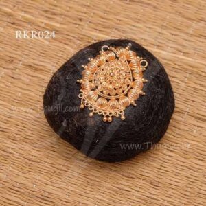 Amman Hair Accessories Design Band Bun with Gold Rakodi For Amman