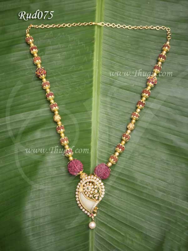 Rudraksha Necklace Pulli Nagam Pendant Tiger Claw Artificial