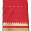 Red Color Saree With Zari Woven Poly Cotton Saree Amman Devi Saree From South India