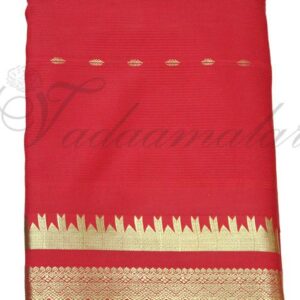 Red Color Saree With Zari Woven Poly Cotton Saree Amman Devi Saree From South India