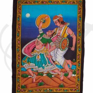 Indian Folk Dance Poster on Unframed Cloth Printed