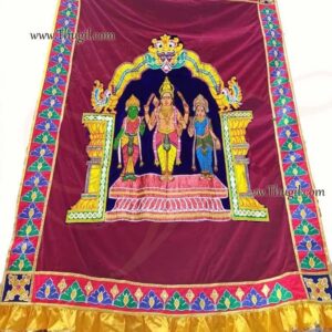 Satin Screen Thirai Seelai Murugar Valli Deivanai Hindu Temple Altar Cloth Buy online