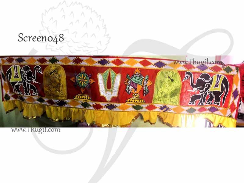 Entrance Decorative Cloth Vasal Thoranam Temple Front Altar Cloth 5 Feet