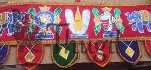 Entrance Decorative Cloth Vasal Thoranam Temple Front Altar Cloth Namam vadakalai