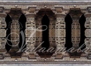 Ancient India Temple Pillars Banner Print Photo Quality Indian Stage decoration