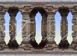 Stage decoration Pillars Photo Quality Print India weddings dance performances