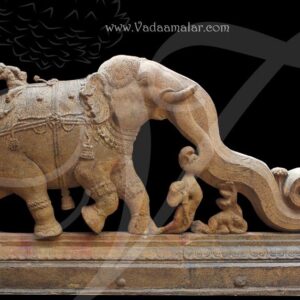 Stone Elephant stage back drop decorations for bharatnatyam, dance art or cultural gatherings