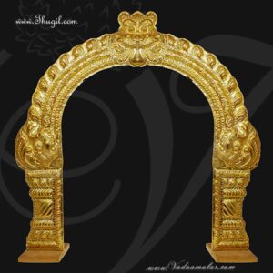 Flex Banners Depicting Thiruvachi Temple Mandap Stage decoration