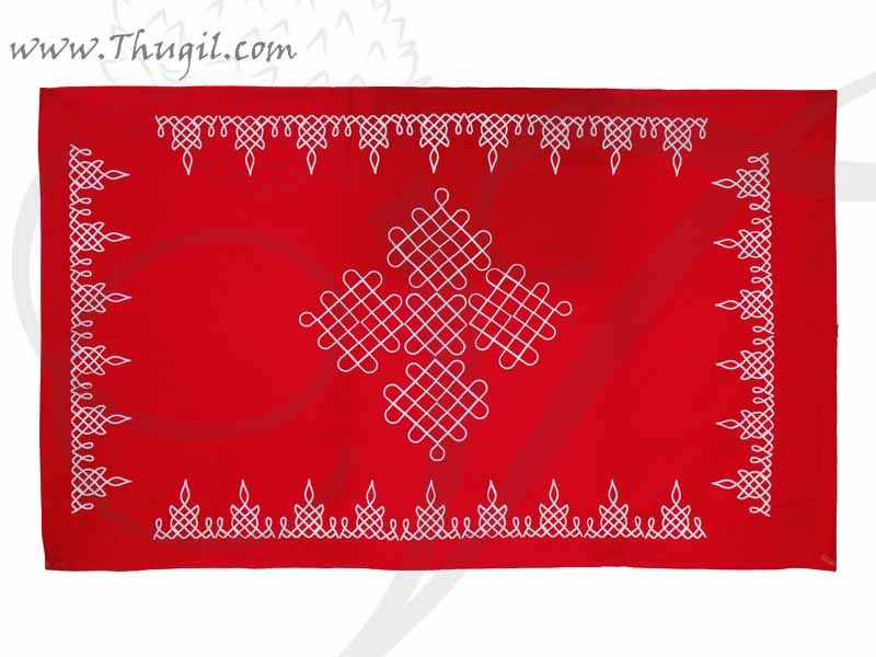 Velvet Banner Rangoli Kolam Backdrop in cloth for dance art 4.5 x 7.2 feet