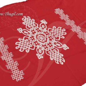 Muggulu Kolam Backdrop in Cloth 3 X 6 Feet Indian Theme background