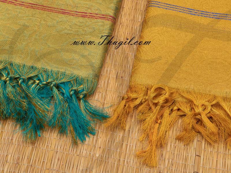 2 Pieces Poly Cotton Zari Brocade Shawl Gift Stole for Guests