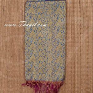 Blue Colour Poly Cotton Zari Brocade Shawl Gift Stole for Guests