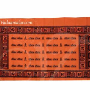 Shiva Shiva Printed Cotton Orange Thundu / Shawl Buy Now
