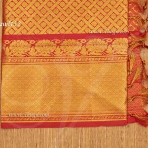 VIP Gold Zari Brocade Shawl Gift Stole For Guests 1.8 Meters