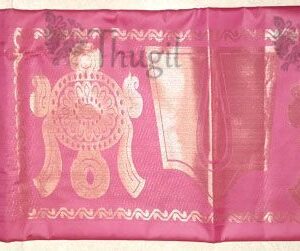 2.25 mts Red Colour Poly Cotton Zari Brocade Shawl Gift Stole for Guests