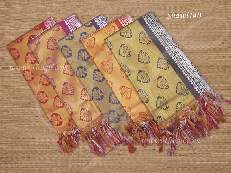 Assorted Colours VIP Shawl Zari Woolen ponnadai for Guests