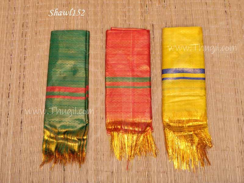 Colourful Shawl Gift Stole for Saibaba Statues 48 inches x 3 pieces