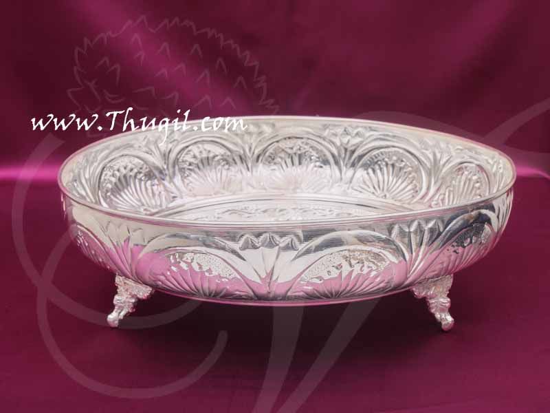 German Silver Plate Large Plate Thambolam Thali Buy Now 12"