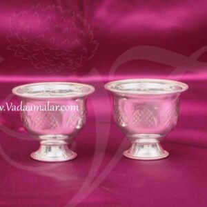 German Silver Kungumam Chandan Cup Wedding Welcome Set Buy Now 2"