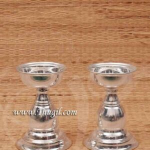 German Silver Offering Stand Floral and Fruit Bowl 4.5"