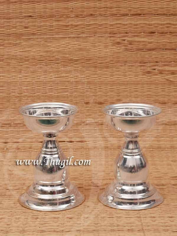 German Silver Offering Stand Floral and Fruit Bowl 4.5"