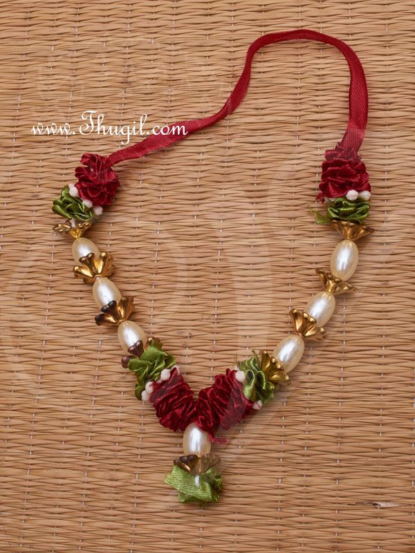 5" Small Deity Statue Garland colourful synthetic Garlands Maala