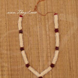 15" Plastic Erukku Flowers with Rudraksha Maala Lord Ganesha Buy Now