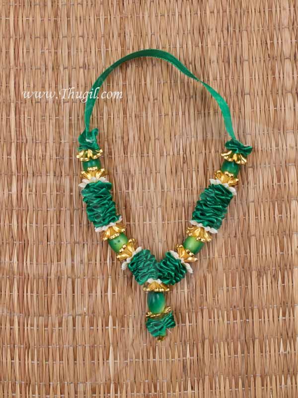4.5" Small size Green Garlands Maala for Idol Statue Decorations Buy Now