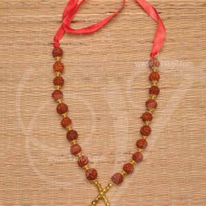 Garland Small Deity Statue Rudraksha Beads Necklace Maalai 8 inches