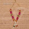 Garland small size pink mala for statue photo decoration 4 inches - 2 pieces