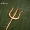Brass Trishul Soolam for Amman Shiva Shakti 6 inches