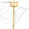 Trishul Soolam for Amman Shiva Shakti Brass Metal weapon 3.5 inches 2 pieces