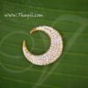 Moon Jewellery White Stones Sivan Lingam Amman Decorations 1.8 Inches