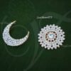 Suriyan Chandran White Stone Jewellery Goddess Hair Ornaments 1.6 Inches