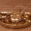 Brass Pooja Thali Set - 11 inches (11 Items)
