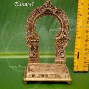 Prabhavali Solid Brass Thiruvachi Arch for Idols Peedam 6.5 inches
