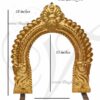 1.5 feet / 18 inches Thiruvachi Hindu Temple Prabhavali Brass Arch Gold Plated