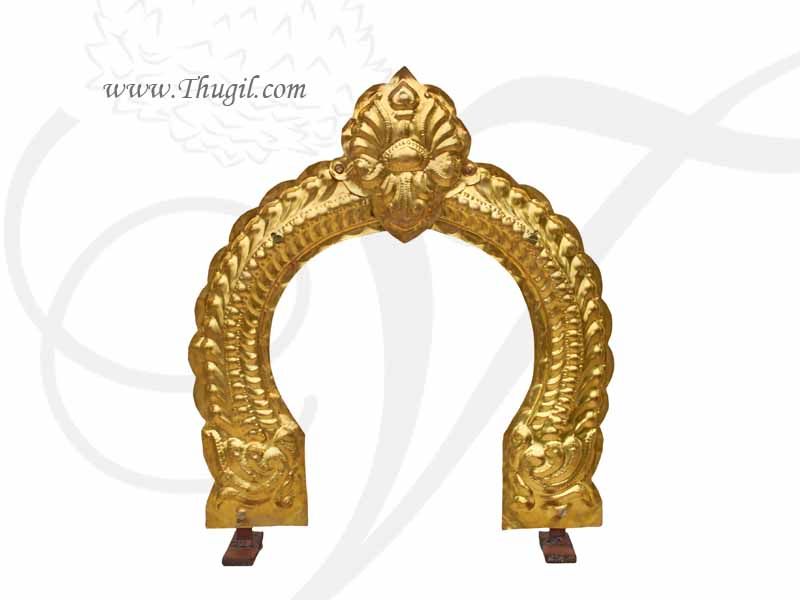 1 feet Hindu Temple Prabhavali Brass Thiruvachi Arch Gold Plated Buy Online