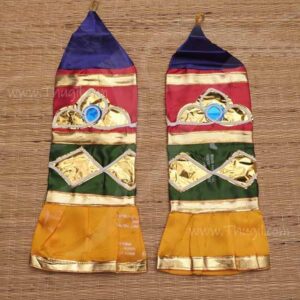 14 inches Satin Thombai Traditional India Stage Temple Car decorations - 1 Pair