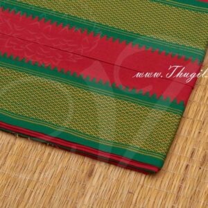 Dark Red Pure Cotton Angavastram for Dothi Towel Burgendy Maroon